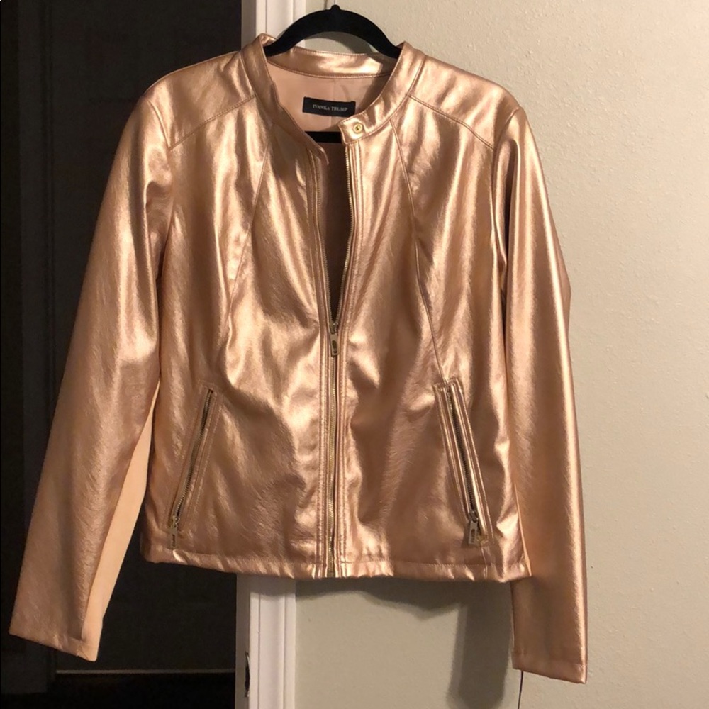 Gold leather jacket
